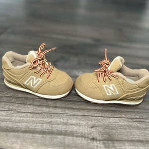 Toddler New Balance Shoes | Tan/ Mustard 574 New Balance